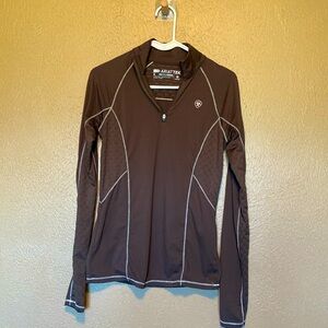 Ariat 1/4 zip olive green size small